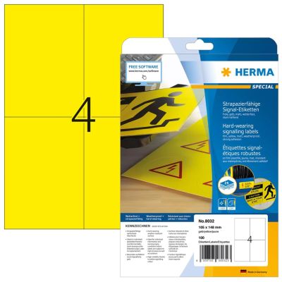 2. HERMA 8032 Bedruckbare Etiketten Gelb Selbstklebende Bedruckbare Etiketten