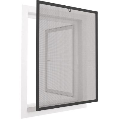 59. Moskitonetzfenster aus Aluminium, 100 x 120 mm, Anthrazit