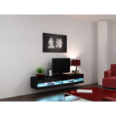 TV-Schrank VIGO NEW '180' 30/180/40 schwarz/schwarz poliert