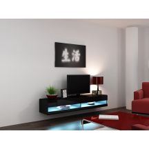 TV-Schrank VIGO NEW '180' 30/180/40 schwarz/schwarz poliert