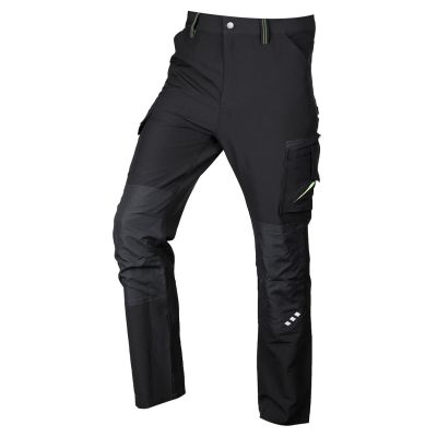 Mix&Match Arbeitshose, 4-Wege-Stretch, Schwarz und Grün, Größe S