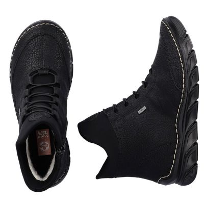 16. Gefütterte schwarze Damen-Ankle-Boots Rieker 55069-00