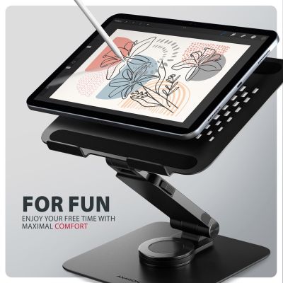3. Axagon STND-LRB Laptop-Ständer, 360° drehbar, Doppelgelenk, Extenderbar Notebook- und Tablet-Ständer Schwarz 43,9 cm (17,3")