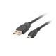 Lanberg CA-USBM-10CC-0018-BK Kabel (USB 2.0 M - Micro USB M; 1,8 m; schwarz)