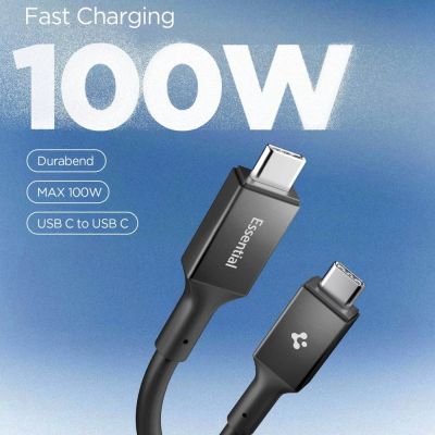 2. Spigen EB10020CC USB-C-Kabel 100 W 200 cm – Schwarz