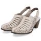15. Rieker W RKR49B beige Leder High Heel Sandalen