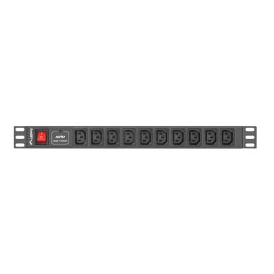 11. Lanberg PDU-10I-0200-IEC-BK Steckdosenleiste (10 Steckdosen nach IEC320-Standard; 10 A; 2 m; schwarz)