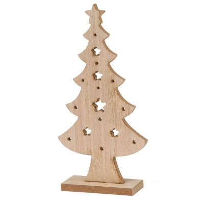 7. Dekorativer Weihnachtsbaum aus Holz, 32 cm, Stern