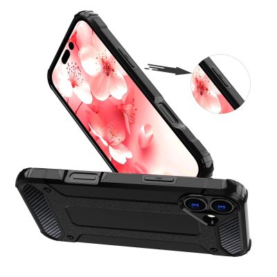 5. Hybrid Armor Panzerhülle für iPhone 16 – Schwarz