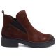 2. Damen-Ankle-Boots aus Leder mit Blockabsatz, braun, Vinceza 133128