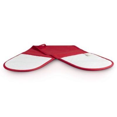 4. Le Creuset 95001000600000 Ofenhandschuh, 1 Stück, rot, Baumwolle