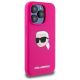 4. Karl Lagerfeld KLHMP15LSKHPPPLF iPhone 15 Pro 6,1" Fuchsia/Fuchsia Hardcase Silikon Karl Head Print MagSafe