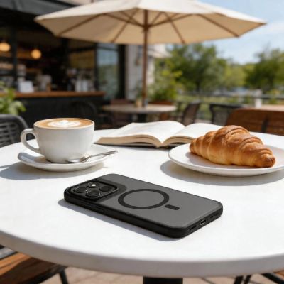 4. Tech-Protect Magmat MagSafe Hülle für Motorola Moto G57 Power / G67 Power – Mattschwarz