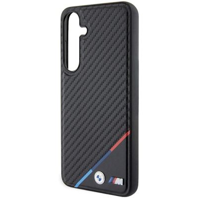6. BMW Carbon Tricolor Line MagSafe Hülle für Samsung Galaxy S24+ - Schwarz