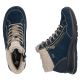 5. Wasserdichte bequeme Leder-Trapperboots in Marineblau Rieker L7701-14