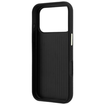 7. Guess Grained & Big Resin Logo Case für iPhone 18 Pro Max / 17 Pro Max - Schwarz