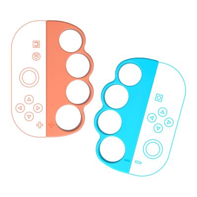 24. Nintendo Switch 23-in-1 Familien-Zubehörpaket 2 – Orange-Blaues Set