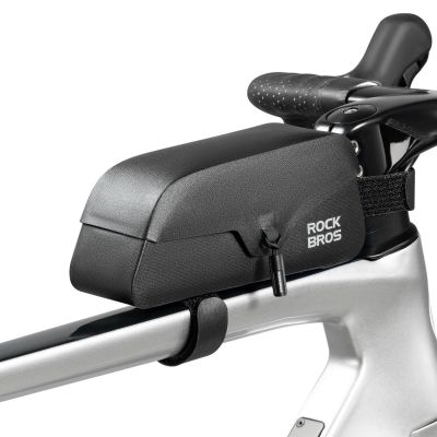 2. Rockbros 30120122002 Wasserdichte Fahrradrahmentasche mit Magnetverschluss, 0,9 l – Schwarz