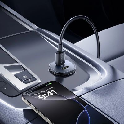9. Baseus GoTrip 2 x USB-C 30W Autoladegerät - Schwarz