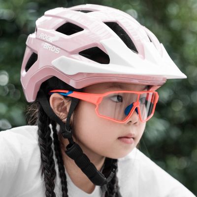 6. Rockbros LK-67 Jugend-Fahrradhelm mit abnehmbarem Visier 54–58 cm – Pink
