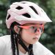 6. Rockbros LK-67 Jugend-Fahrradhelm mit abnehmbarem Visier 54–58 cm – Pink