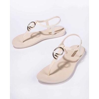 4. Ipanema Sandal Class Damen Flip-Flop-Sandalen beige mit gold