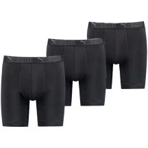 Puma Herren Boxershorts Lang 3er-Pack Schwarz Bequem