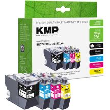 KMP 1537.4005 Tintenpatrone, 4 Stück, Ersatzfarben: Schwarz, Cyan, Magenta, Gelb