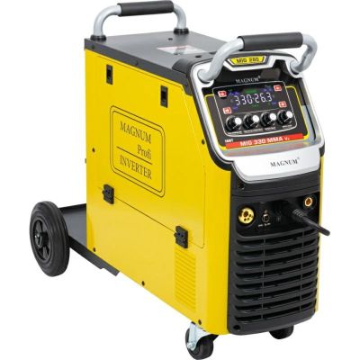 Halbautomatisches Inverter-Schweißgerät MIG-330 MMAV2 IGBT 4x4, 330 A/60 %, 400 V, MB24/5, GP50, MIT, Kabel, MMA, Schlauch, W16 5P...