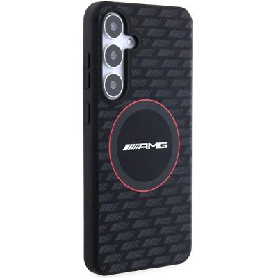 4. AMG Silikon Carbon Pattern MagSafe Hülle für Samsung Galaxy S24+ - schwarz