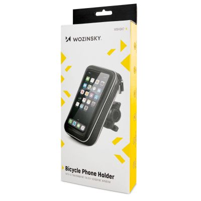 4. Wozinsky Handyhalterung für Fahrrad, Motorrad, Roller schwarz (WBHBK7)