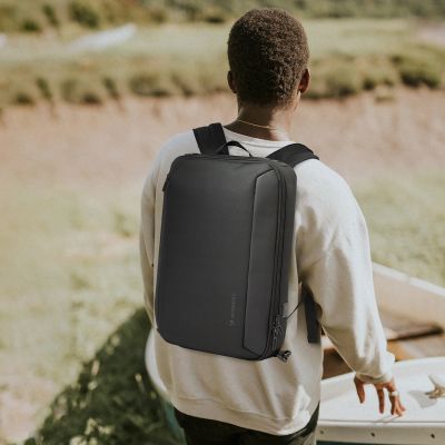 12. Wozinsky Premium 15,6'' Laptop-Rucksack/Tasche mit Riemen - Schwarz