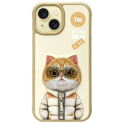 Nimmy Cool&Cute 2.0 Cat Case für iPhone 15 - Beige