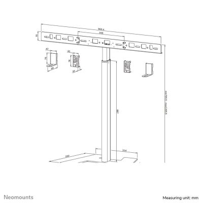 17. Neomounts BOS Videobar – Bodenstativ schwarz, max. 10 kg