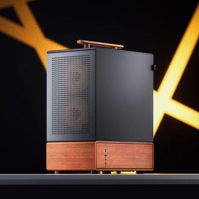 17. Jonsbo T7 PC-Gehäuse, Midi-Tower, mATX, gehärtetes Glas