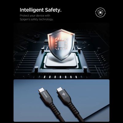 5. Spigen EB10010CCA Essential USB-C / USB-C 100W 100CM Kabel - Schwarz