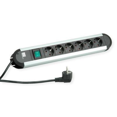 Bachmann PRIMO Steckdosenleiste 1,75 m 6 x Netzwerksteckdosen Schwarz, Grau