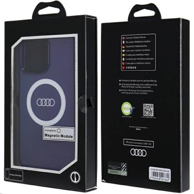 7. Audi IML Big Logo MagSafe Hülle für iPhone 14 Pro Max – blau