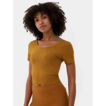 Schnelltrocknendes Yoga-Crop-Top-T-Shirt für Damen 4F