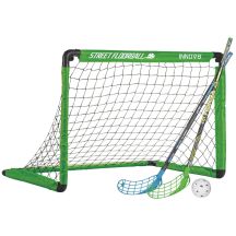 Faltbares Floorball-Tor, 2 Schläger und Ball, 91 x 6 x 61 cm, Enero