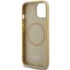 7. Hello Kitty Kitty Head MagSafe-Hülle aus Leder für iPhone 14 – Gold
