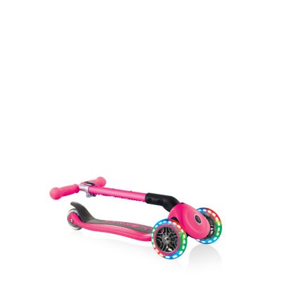 3. Globber Faltbarer 3-Rad-Scooter mit Lichtern Fuchsia Jr 437-110