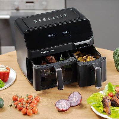 18. ZELMER ZAF900 Heißluftfritteuse 5,5 l Dual mit Doppelkorb