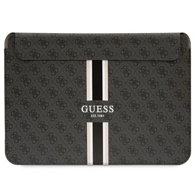 Guess 4G Printed Stripes Hülle für einen 16-Zoll-Laptop – Schwarz