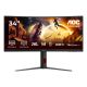 AOC CU34G4Z 34-Zoll-Monitor, Fast VA, WQHD 21:9, 240 Hz, 1 ms, 3440 x 1440 Pixel, 450 cd/m², 2 HDMI-Anschlüsse, Schwarz