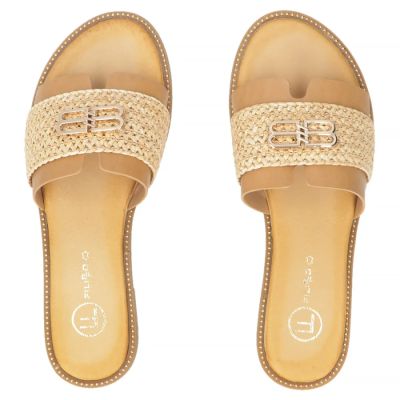 5. Beigefarbene Damen-Strand-Flip-Flops Filippo DK7899