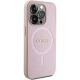 4. Guess Saffiano MagSafe Hülle für iPhone 15 Pro – Rosa
