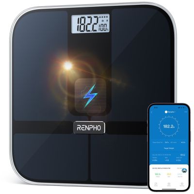 Renpho Elis Solar 2 Square Schwarze elektronische Personenwaage