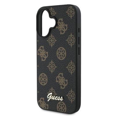 6. Guess Peony Script MagSafe-Hülle für iPhone 16 Plus – Schwarz
