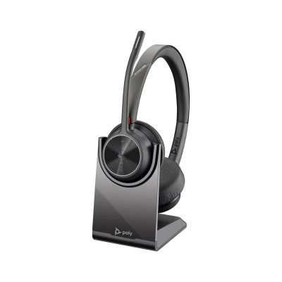 23. POLY Voyager 4320-M Microsoft Teams-zertifiziertes Headset + BT700-Adapter + Ladestation